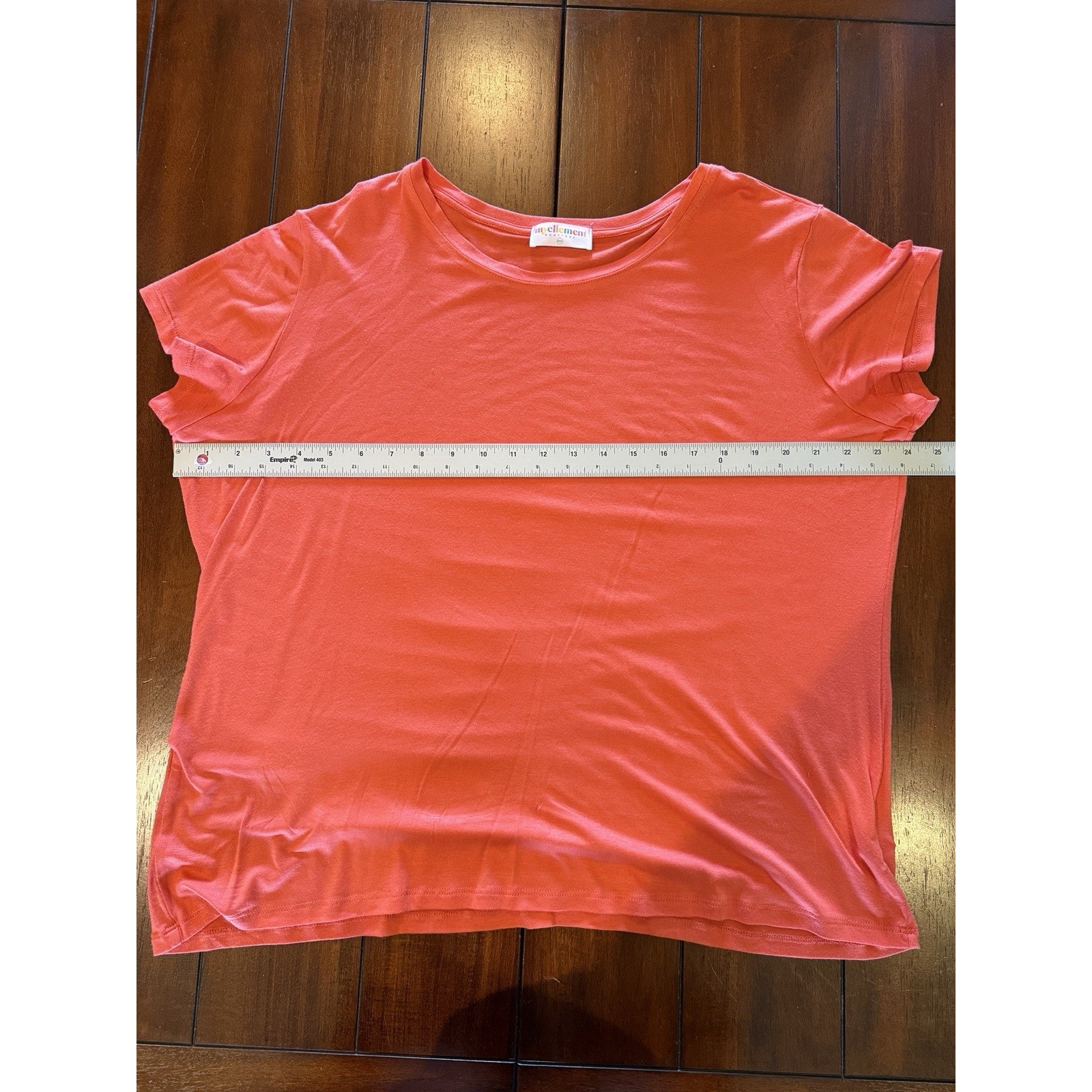 Myellement Boutique Coral Tee Women's Size 3x Rayon/Spandex — image 2 of 6